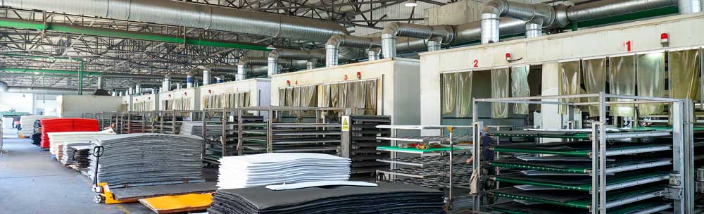 TPE yoga mats production workshop