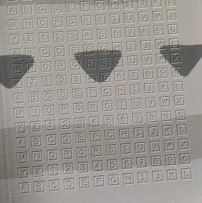 Alphanumeric characters