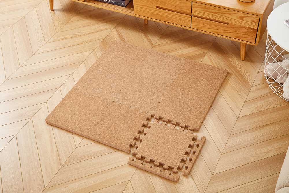 Custom Interlocking & Puzzle Mats Material-EVA +Cork Composite